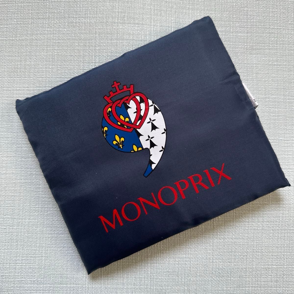 モノプリ エコバッグ MONOPRIX ペイ・ド・ラ・ロワール地域限定柄　紋章柄　パリ土産　フランス　定番　トートバッグ