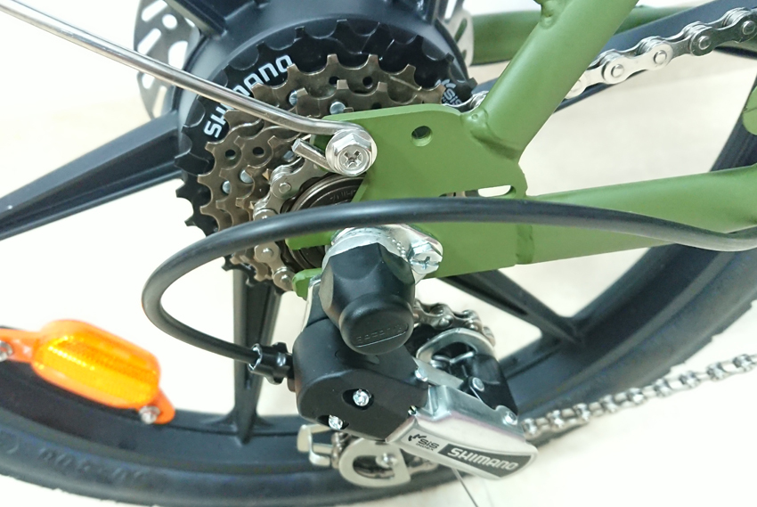 36V版大容量リチウムバッテリー搭載 モペット型 電動自転車 ボニータ20 (BONITA-20）20インチ 折り畳み可能  ガンメタの画像3