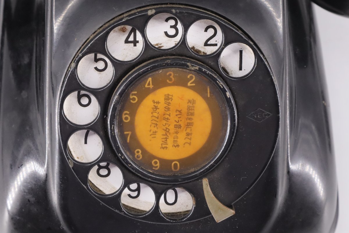 昭和レトロ 赤フックボタンの黒電話 4号AP2 卓上電話機 仕2499号 昭和38年 日本電気株式会社 インテリア 動作未確認の画像10