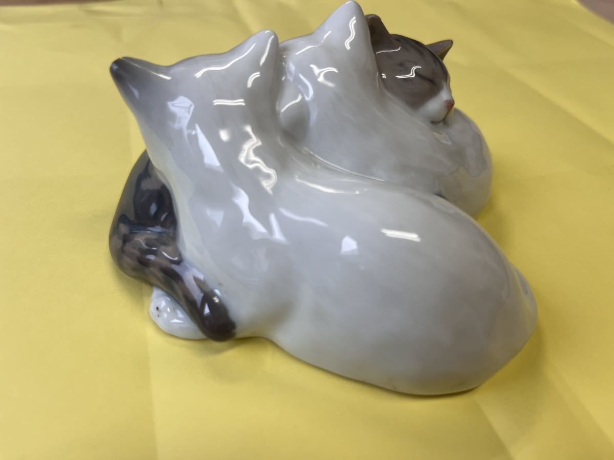ROYAL COPENHAGEN ロイヤルコペンハーゲン 3匹の眠り猫 ネコ 陶器 置物 オブジェ インテリア 雑貨 猫の置物の画像5