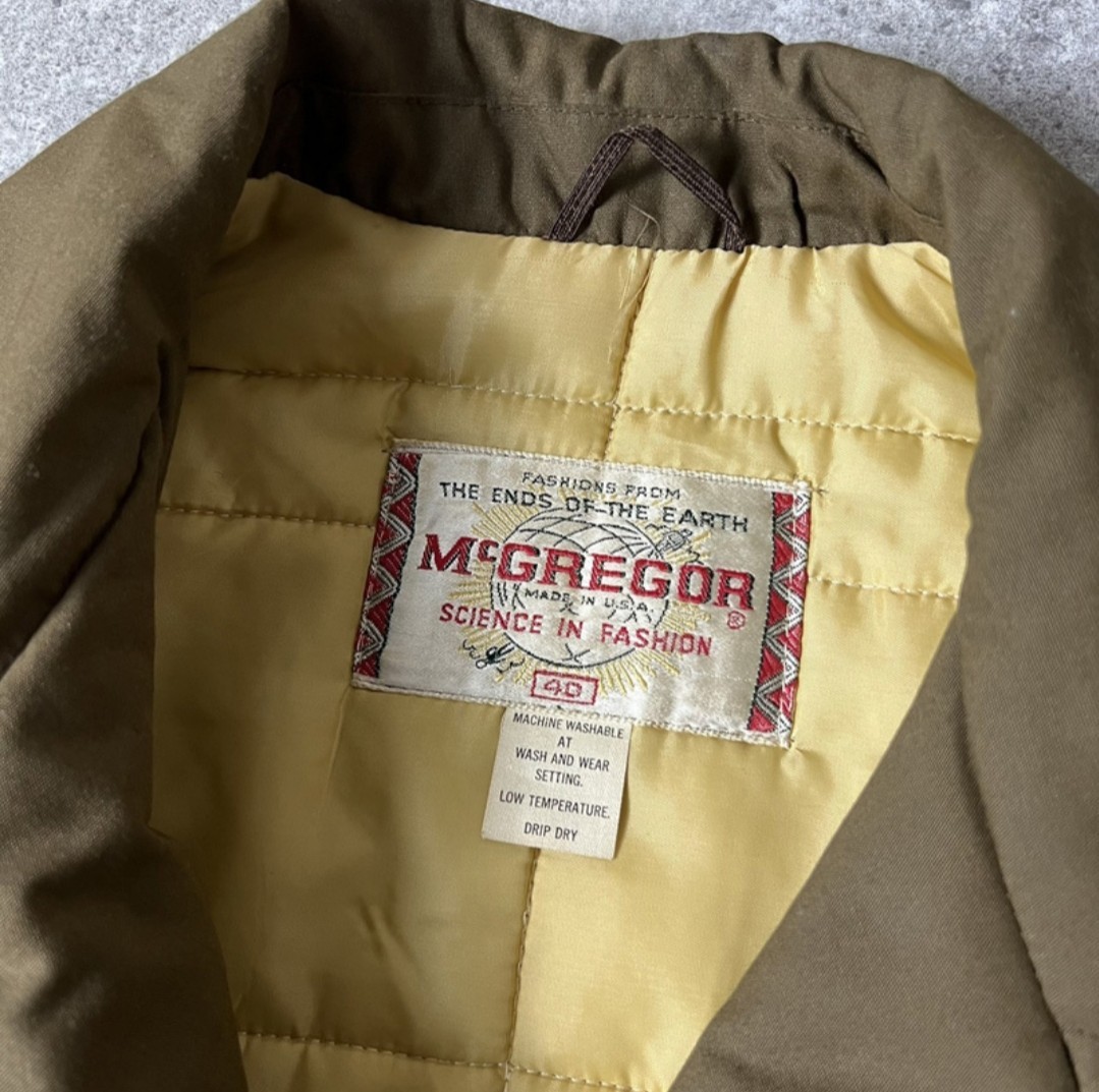 コート ビンテージ マクレガー USA製 McGREGOR 中綿 デッドストック 60s キルティング トグル_画像3