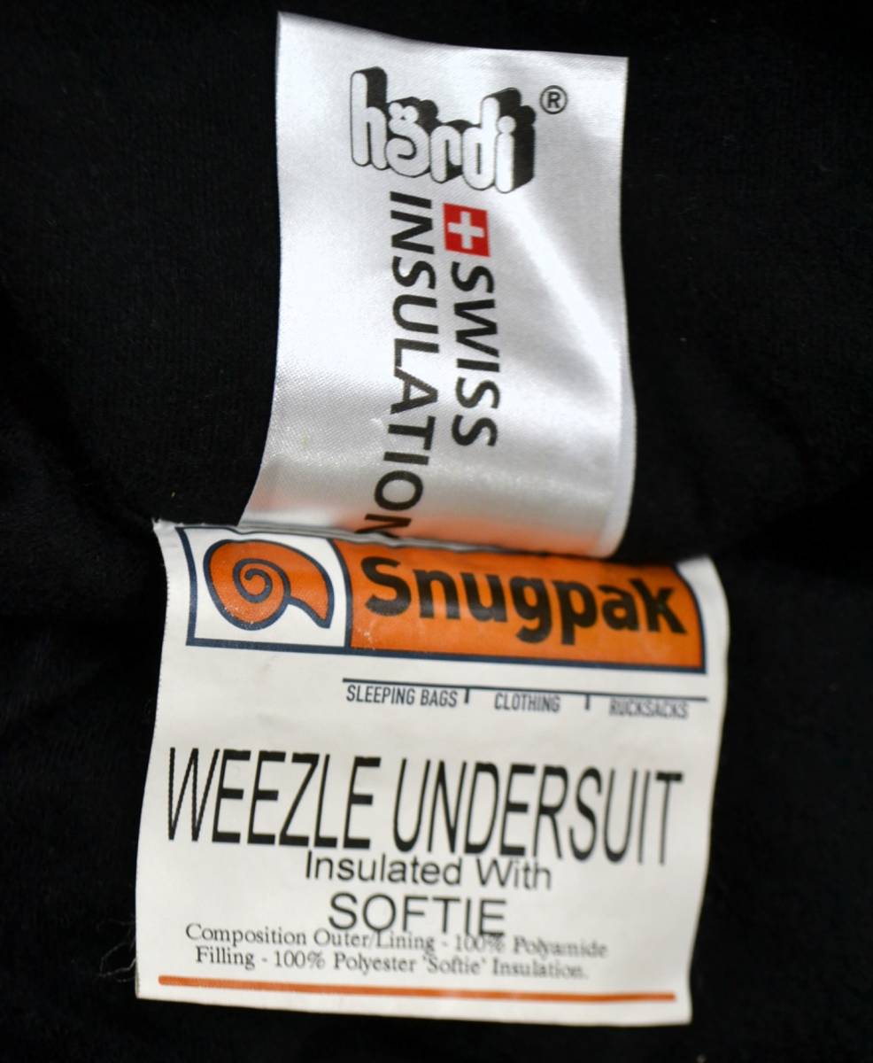 WEEZLE COMMERCIAL COMPACT MEDIUM SNUGPAK UNDERSUIT MADE IN UK we zru нижний костюм теплый костюм M M размер medium 