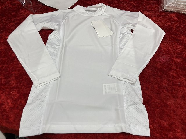 02-21-951 *BZ sportswear compression undershirt inner shirt kis140cm/150cm white set sale 8 point set unused goods 