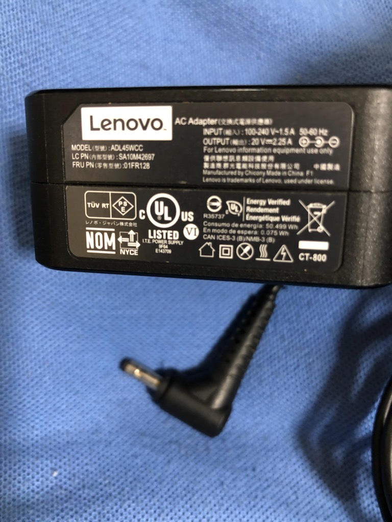 Lenovo レノボ ジャパン 純正 ACアダプター ADL45WCC 20V 2.25A _画像3
