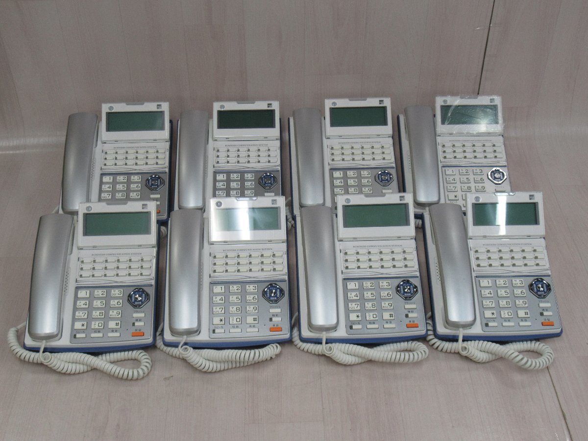  ZR 14863# 保証有 キレイめ SAXA【 TD710(W) 】(8台セット) サクサ プラティア PLATIA 18ボタン電話機 16年製 領収書発行可能