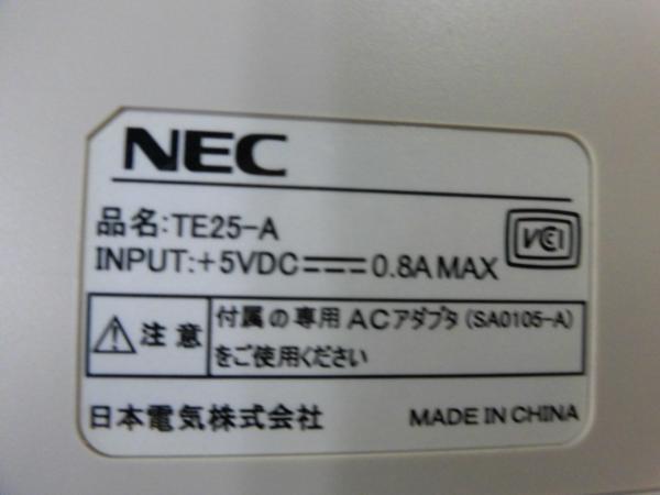 023)・保証有【 TE25-A 】(複数台入札可能）NEC 電話機 中古ビジネスホン 領収書発行可能 ・祝10000！取引突破！_画像4