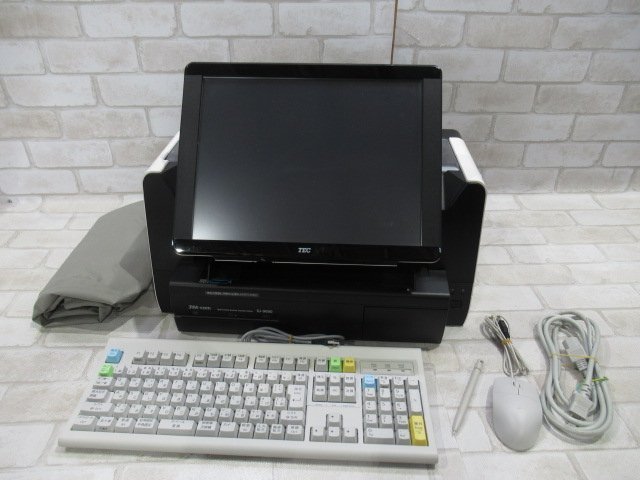 Ω 新T大 0007♪ 保証有 東芝TEC【 SJ-9000-S 】テック事務コン キーボード/マウス/タッチペン付 動作OK・祝10000!取引突破!!_画像1