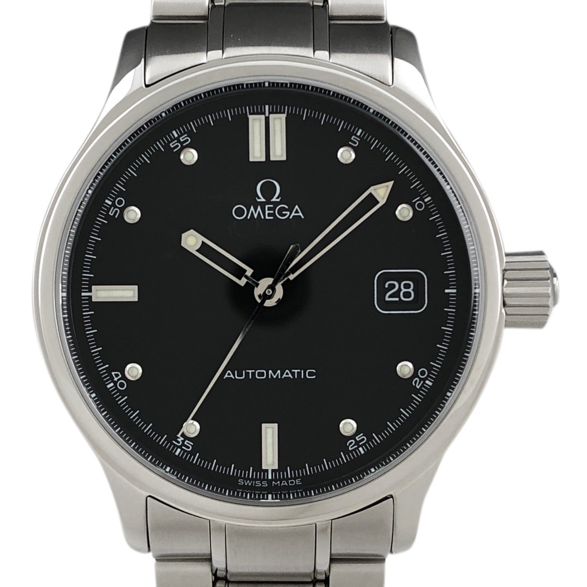 オメガ OMEGA クラシック デイト 5203.50 腕時計 SS 自動巻き ブラック メンズ 【中古】