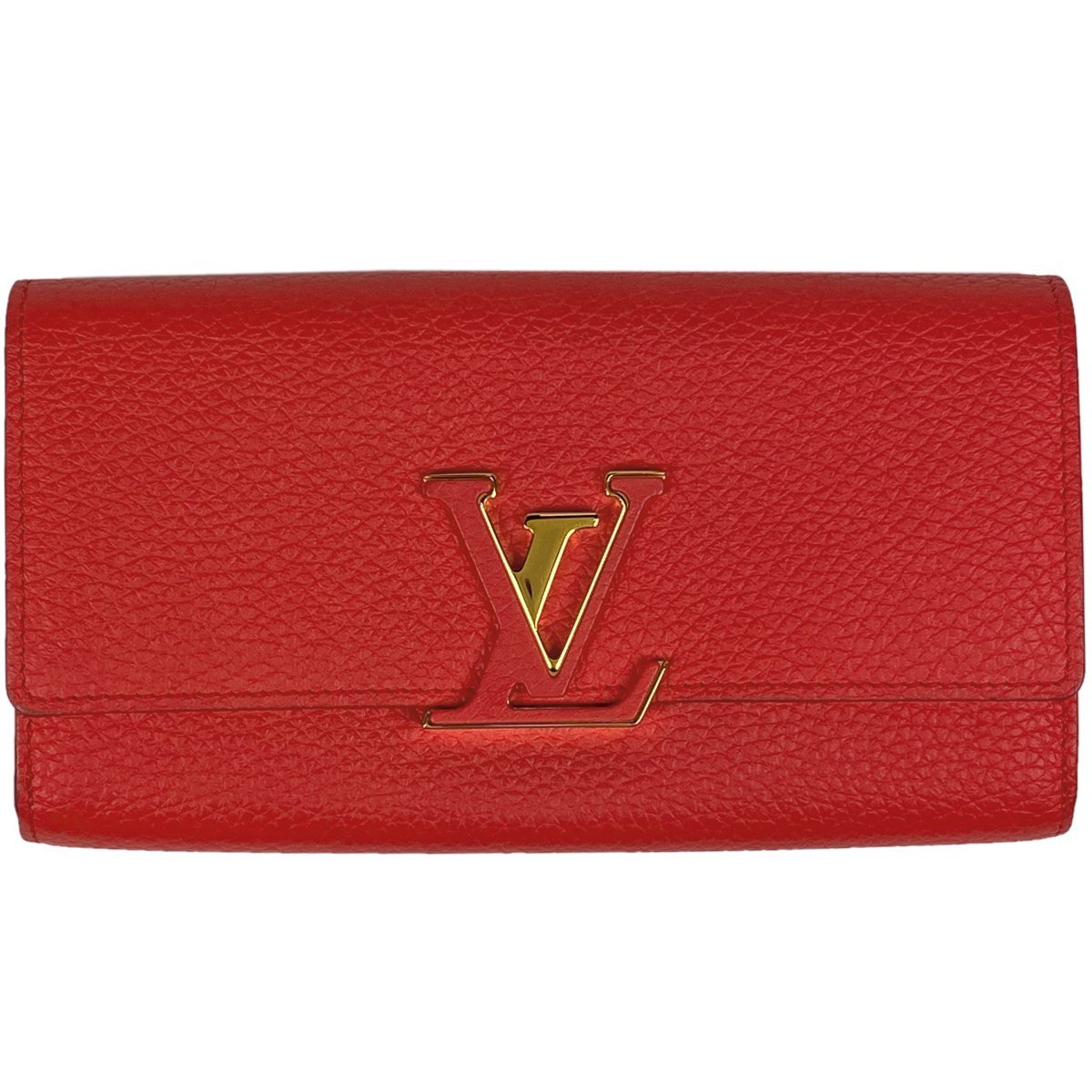 ルイ・ヴィトン Louis Vuitton ポルトフォイユ カプシーヌ 札入れ 長財布 トリヨン コーラルタヒチ(ピンク) M69068 レディース 【中古】