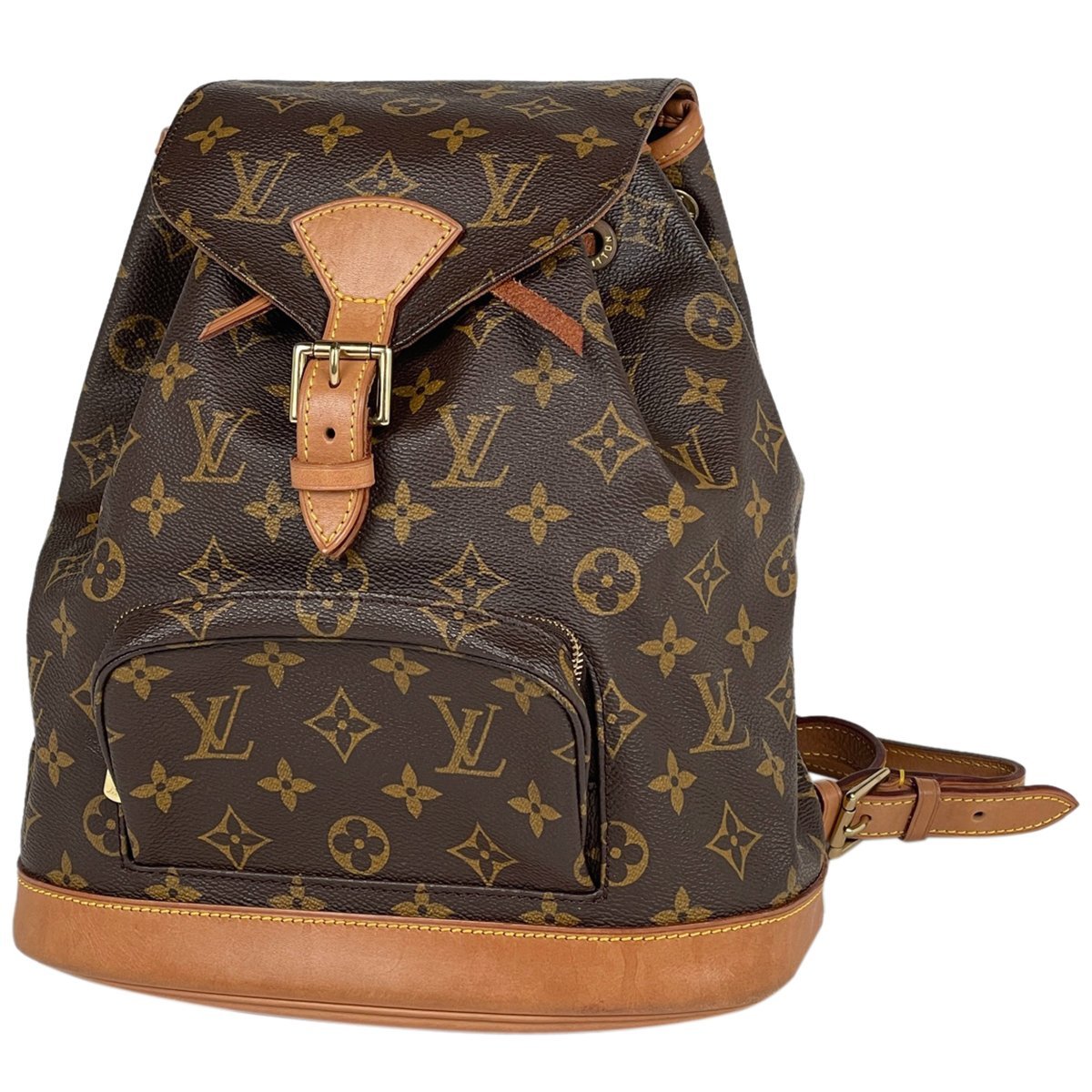 ルイ・ヴィトン Louis Vuitton モンスリ MM バックパック デイパック リュック モノグラム ブラウン M51136 レディース 【中古】_バイセル 14177_1