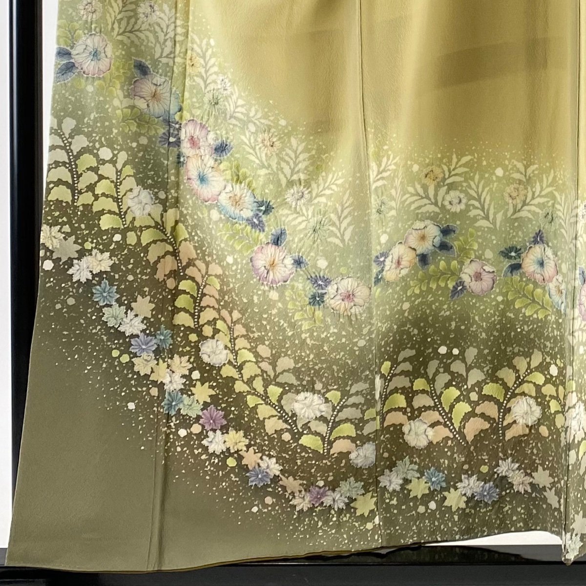 訪問着 身丈157cm 裄丈67cm M 袷 落款 辻が花 ぼかし ベージュ 正絹 美品 名品 【中古】_バイセル 14088_2