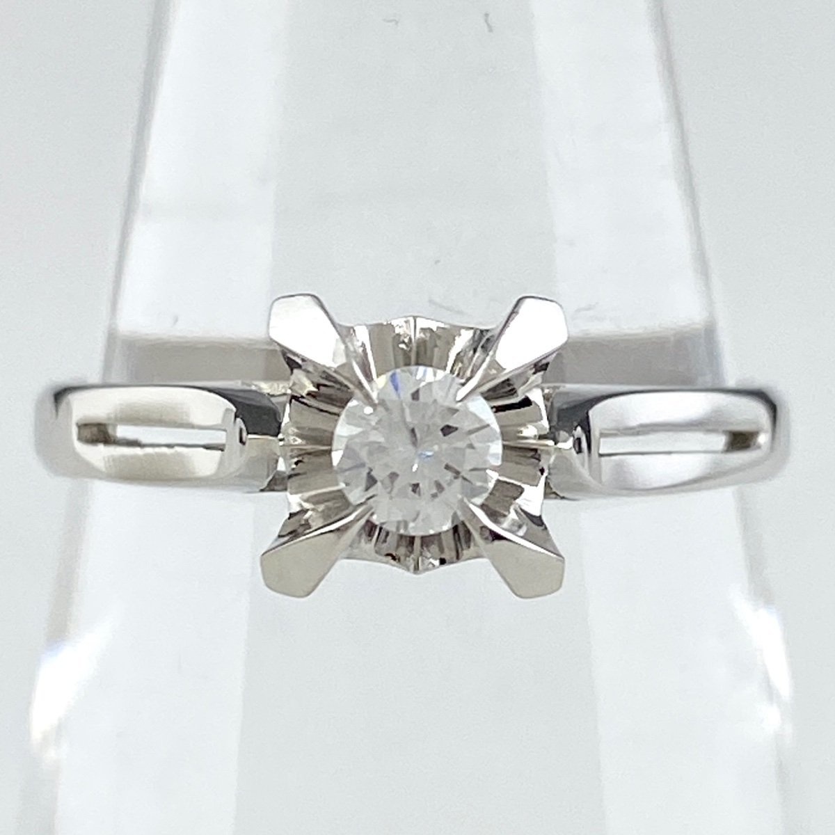 ダイヤモンド デザインリング プラチナ 指輪 リング 13.5号 Pt900 ダイヤモンド レディース 【中古】