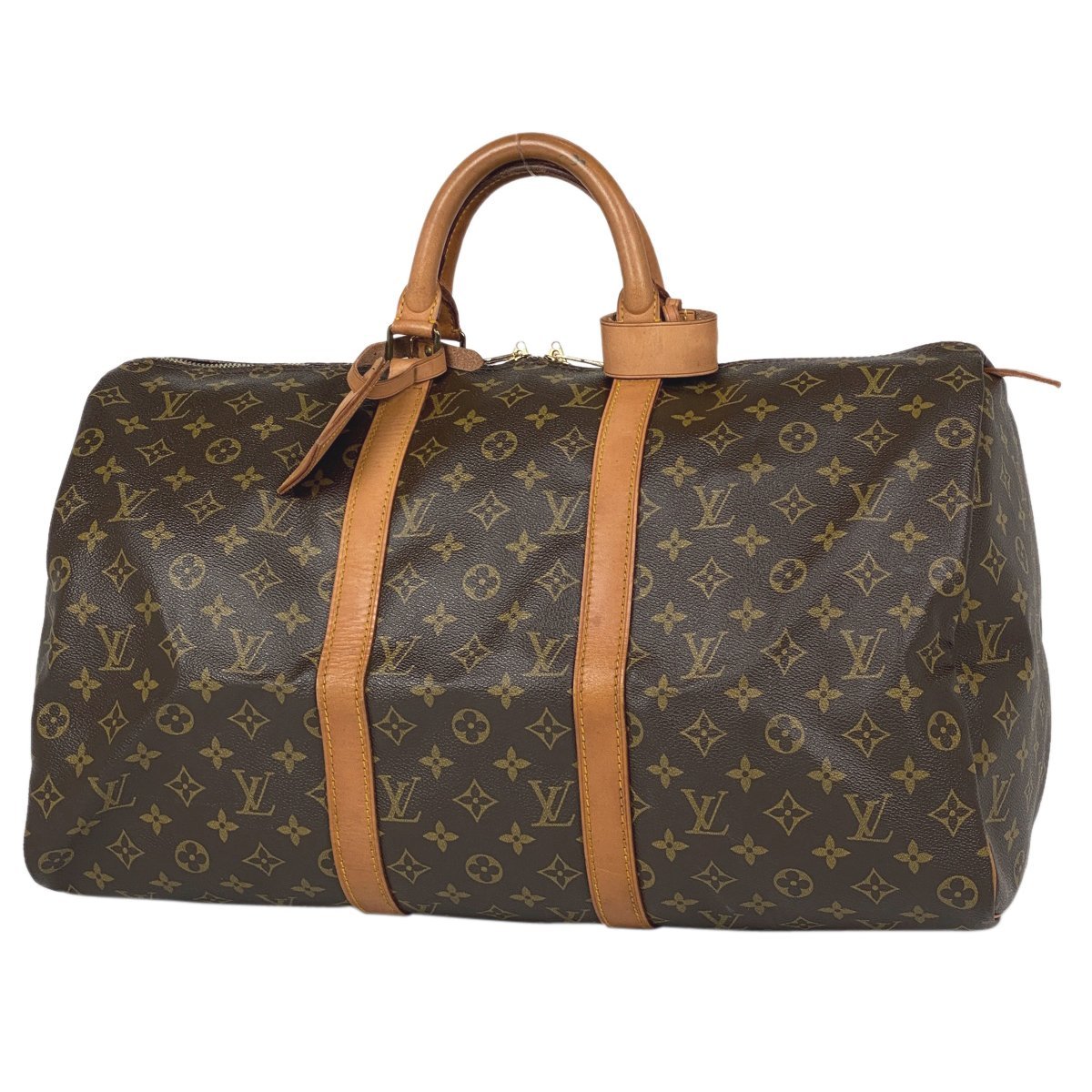 ルイ・ヴィトン Louis Vuitton キーポル 50 ハンドバッグ 旅行 出張 ビジネス ボストンバッグ モノグラム ブラウン M41426 レディース 中古_バイセル 14176_1