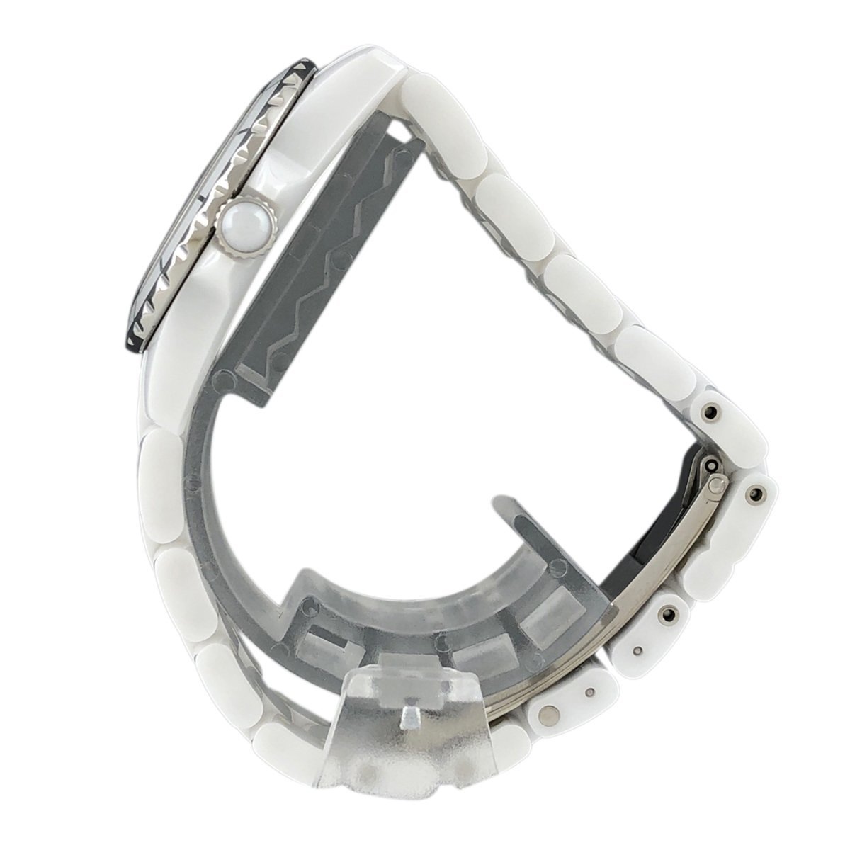 シャネル CHANEL J12 8Pダイヤ H2570 腕時計 セラミック ダイヤモンド クォーツ ホワイト レディース 【中古】_バイセル 14150_3