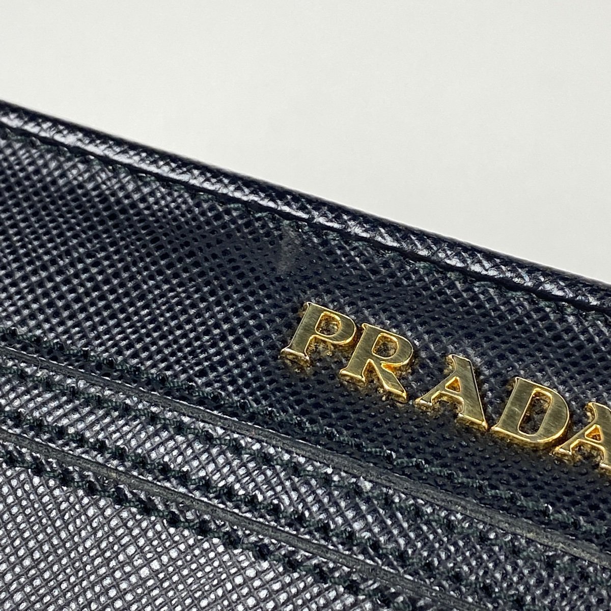 プラダ PRADA ロゴ 二つ折り 長財布 リボン 長財布 サフィアーノレザー ネロ(ブラック) 1M1265 レディース 【中古】_バイセル 14182_3