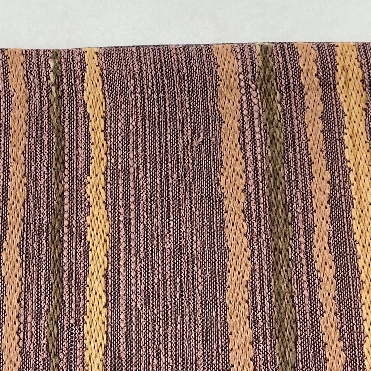 袋帯 美品 秀品 縞模様 紫 六通 正絹 【中古】_バイセル 14117_3