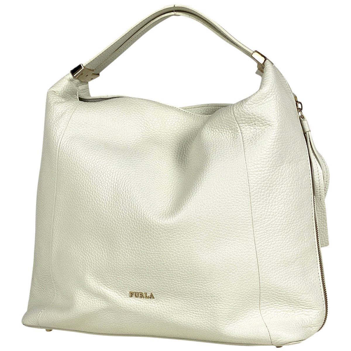 フルラ Furla ロゴ ハンドバッグ 2WAY ショルダーバッグ ハンドバッグ レザー ホワイト F6530 レディース 【中古】