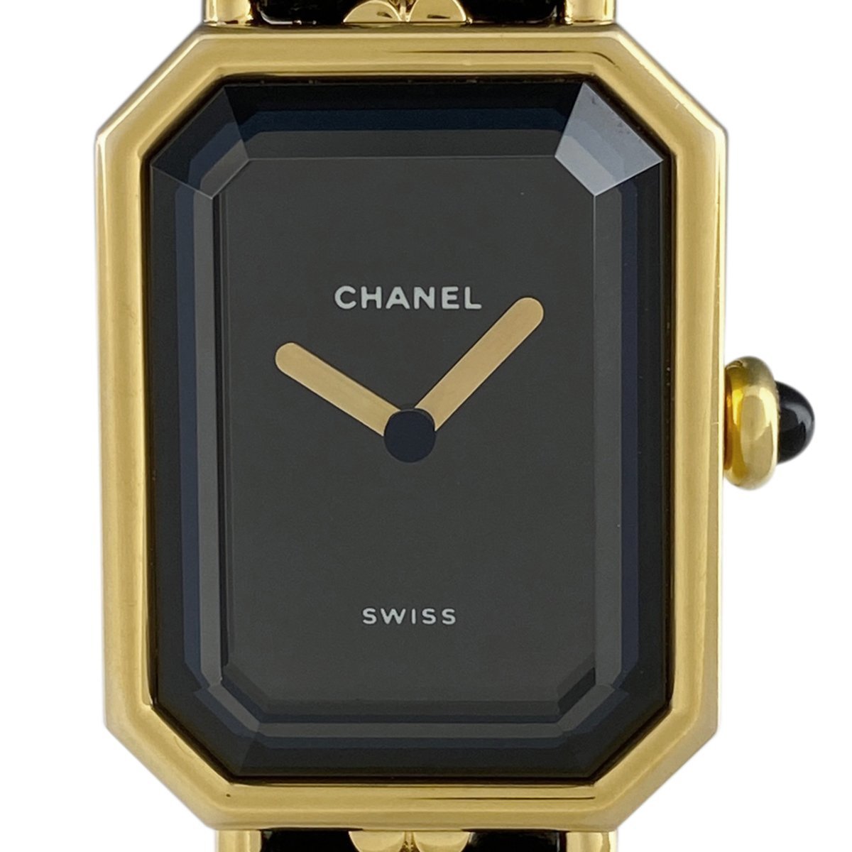 シャネル CHANEL プルミエール Lサイズ H0001 腕時計 SS レザー クォーツ ブラック レディース 【中古】_バイセル 14150_1