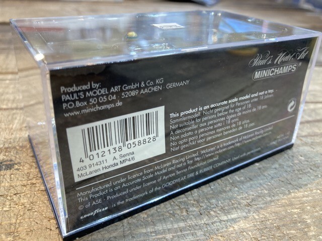 ミニチャンプス 1/43 マクラーレン ホンダ MP4/6 BRAZIL GP 1st WIN 24th MARCH 1991 白×橙 ※まとめて取引・同梱不可 [8-8607]_画像9