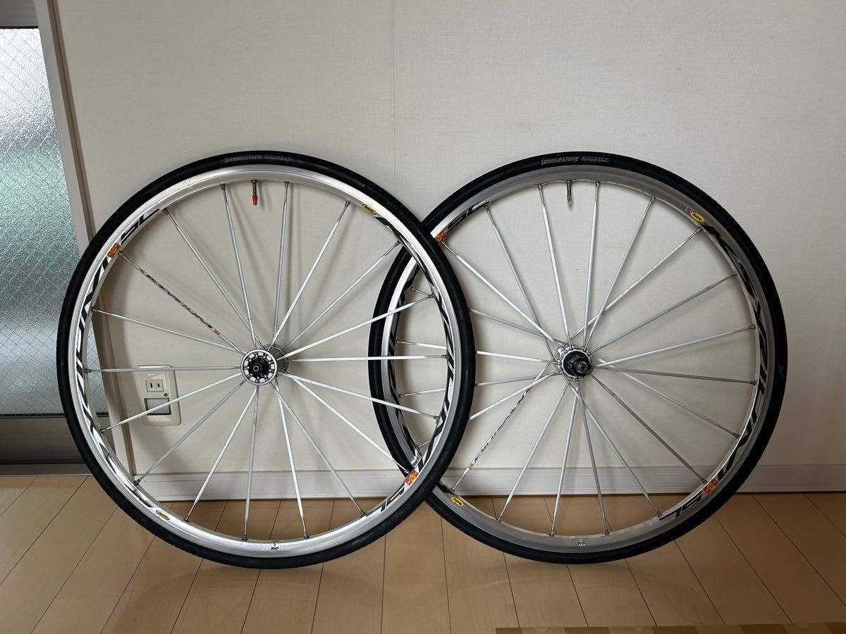 MAVIC KSYRIUM SL シルバー カンパフリー 希少な銀輪 使用感 MAVIC KSYRIUM SL シルバー カンパフリー 希少な銀輪 使用感