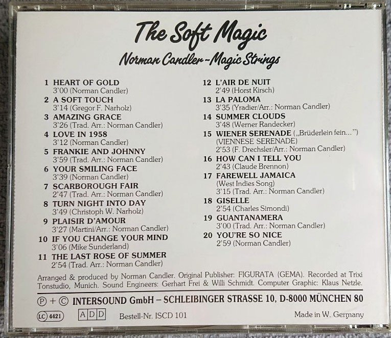 【INTERSOUND ISCD 101】ノーマン・キャンドラーThe Norman Candler Strings / The Soft Magic_画像2