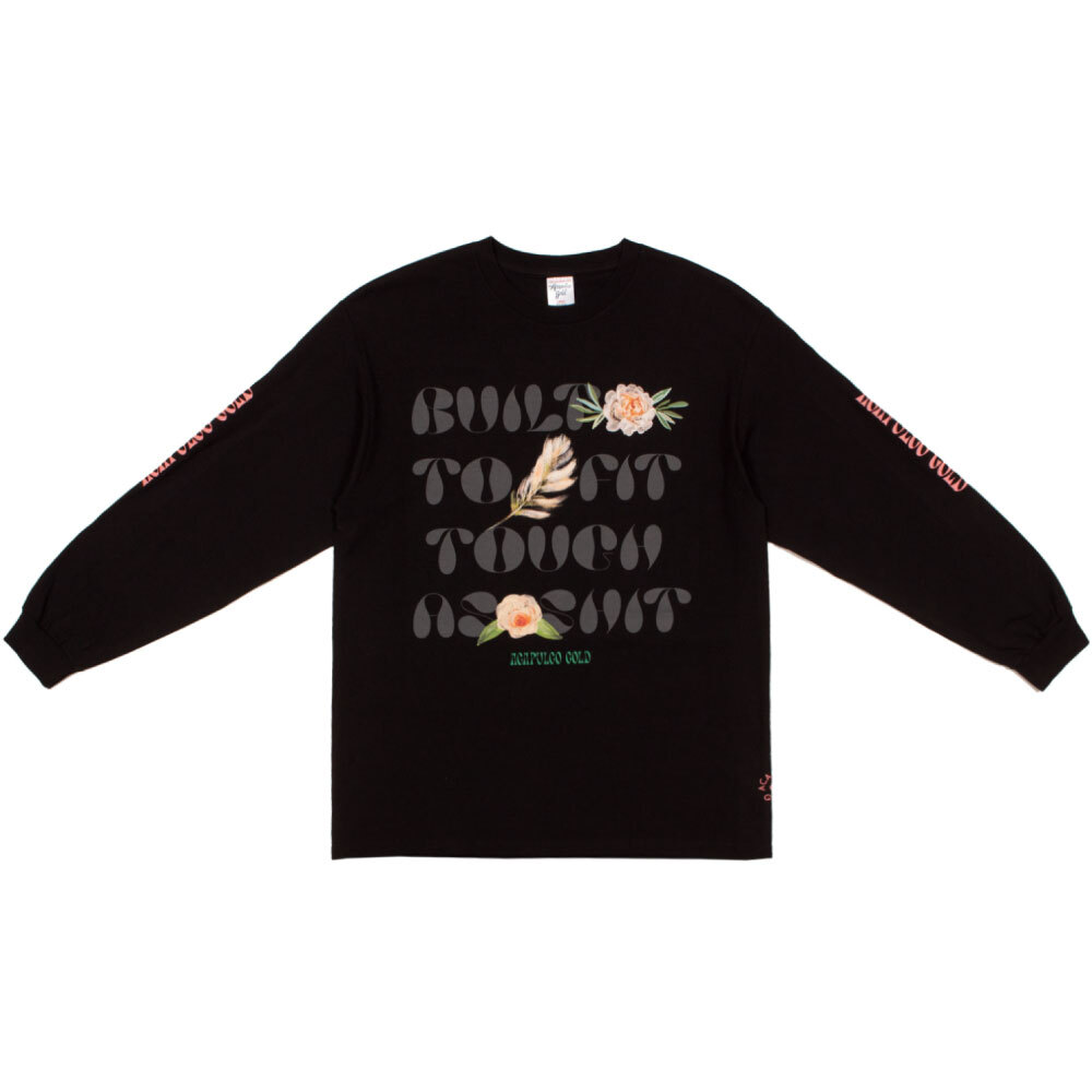 新品 L Acapulco Gold アカプルコゴールド Mellow Tee Black 植物 花達 アレンジ メロー ロンT 長袖 Tシャツ_画像1