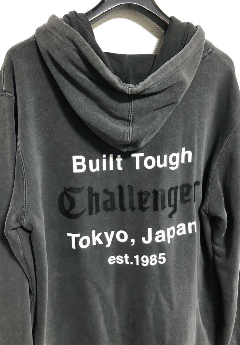 完売 チャレンジャー BUILT TOUGH 加工 パーカー M challenger グレー チャコール_画像7