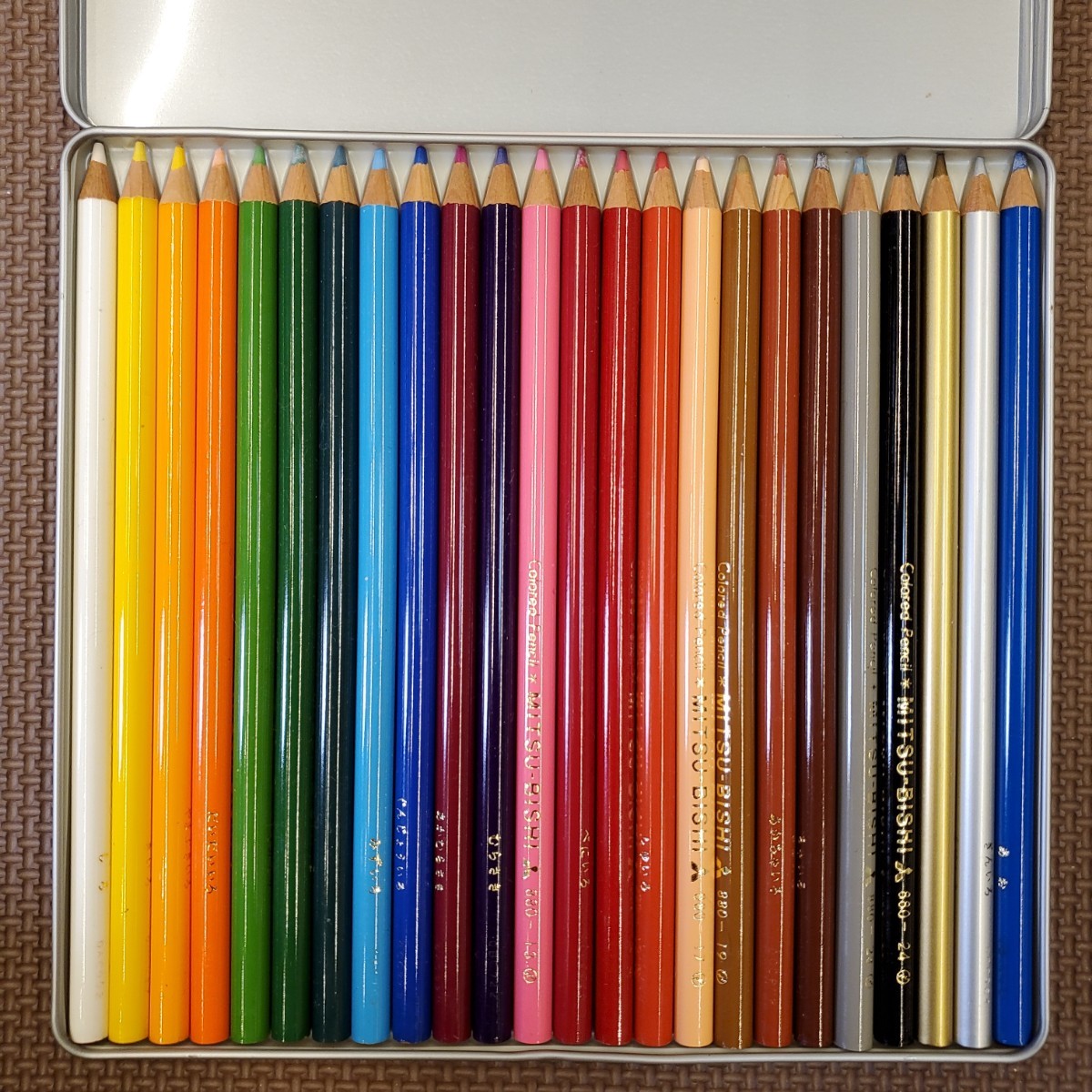 【昭和レトロ】色鉛筆　みつびし　24色　未使用_画像3
