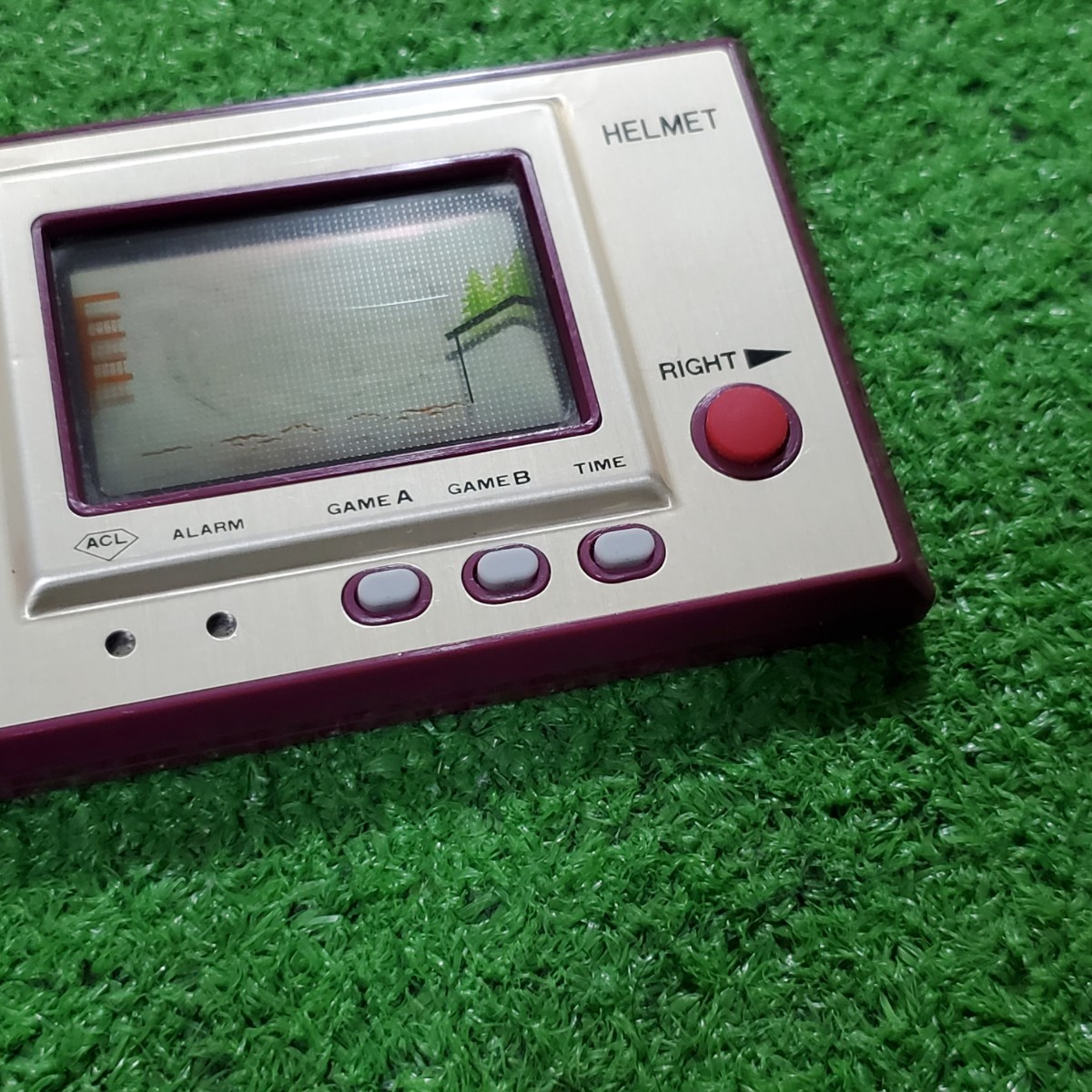 任天堂 Nintendo ゲームウォッチ GAME&WATCH 動作確認済み HELMET ヘルメット CN-07 レトロ 希少品 当時物_画像4