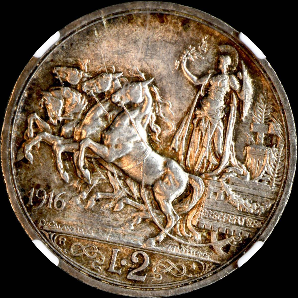 Yahoo!オークション - 土終 【NGC MS63】1916R イタリア 2L銀貨 Yahoo!オークション - 土終 【NGC MS63】1916R イタリア 2L銀貨