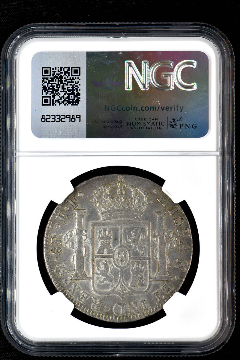 ★日終 【NGC VF D】1781MO FF メキシコ 8R銀貨 世界コイン 古銭 貨幣 硬貨 銀貨 金貨 銅貨【決済期限火曜日】_画像4