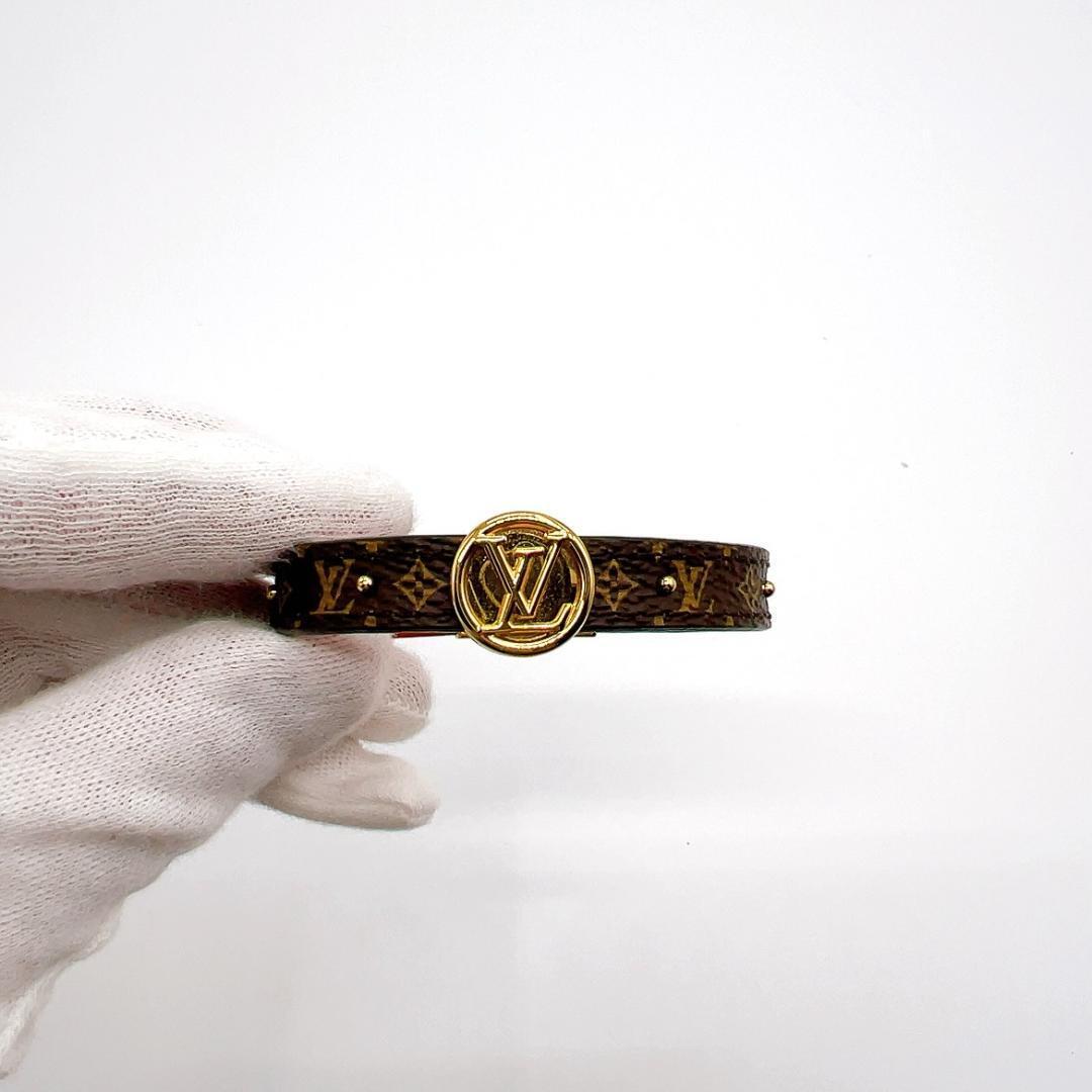 * Louis Vuitton * monogram / brass re/LV Circle / reversible / brand 
