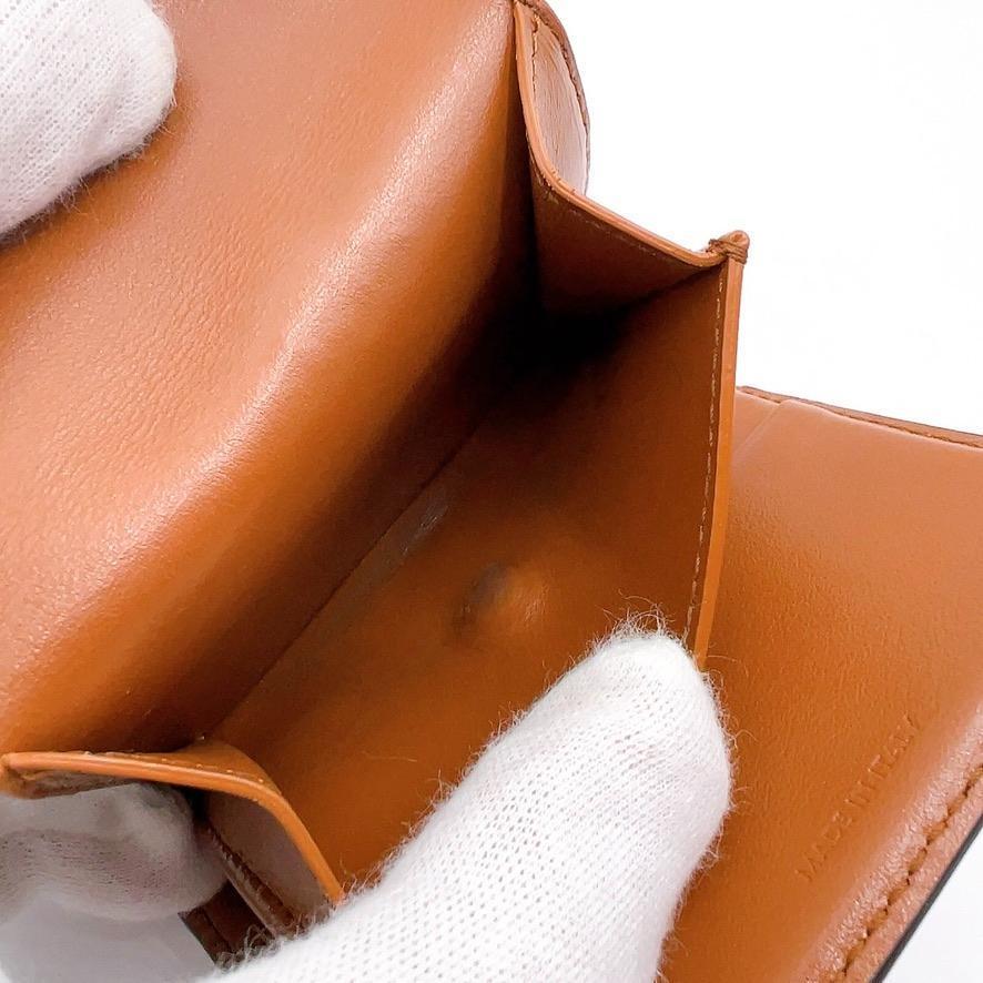 * Celine * leather / Trio mf/ small flap wallet / folding purse / brand 