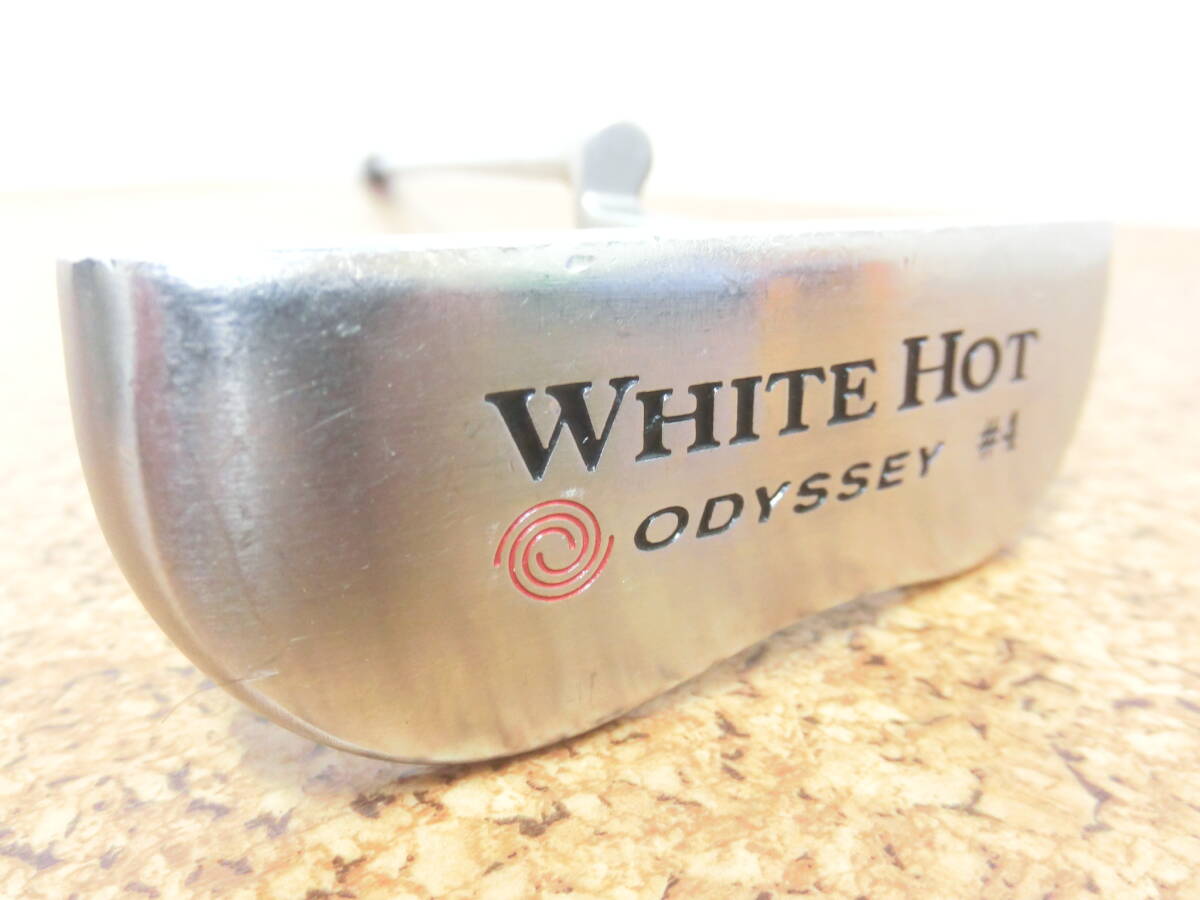 ♪ODYSSEY オデッセイ WHITE HOT #4 1ドット ホワイトホット パター 34インチ 純正スチールシャフト 中古品♪T1574_画像1