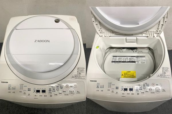 高年式!2021年製! TOSHIBA/東芝 縦型洗濯乾燥機 ZABOON 洗濯8.0kg/乾燥4.5kg AW-8V9 グランホワイト 低騒音 中古家電 店頭引取歓迎 R8006_画像6