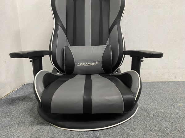 AKRACING/エーケーレーシング ゲーミングチェア 極坐 V2 グレー eスポーツ リモートワーク PUレザー 中古家具 店頭引取歓迎 R7880_画像10