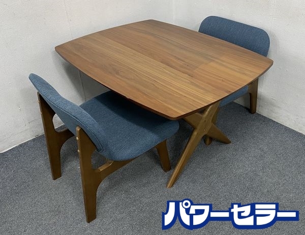 nitoli/NITORI living обеденный стол 3 позиций комплект relax широкий средний Brown / бирюзовый голубой б/у мебель витрина самовывоз приветствуется R8047