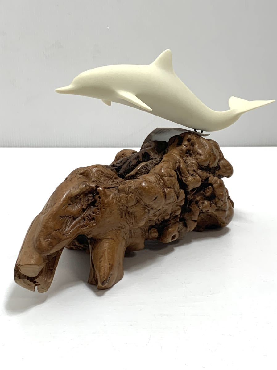  John * Perry dolphin. sculpture crowbar wood driftwood John Perry Dolphin Sculpture Burl Wood Driftwood interior objet d'art 