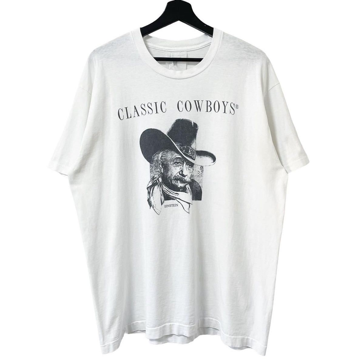■激レア■90s CLASSIC COWBOYS アインシュタイン Tシャツ XL アインシュタイン カウボーイ 偉人 USA製 ビンテージ