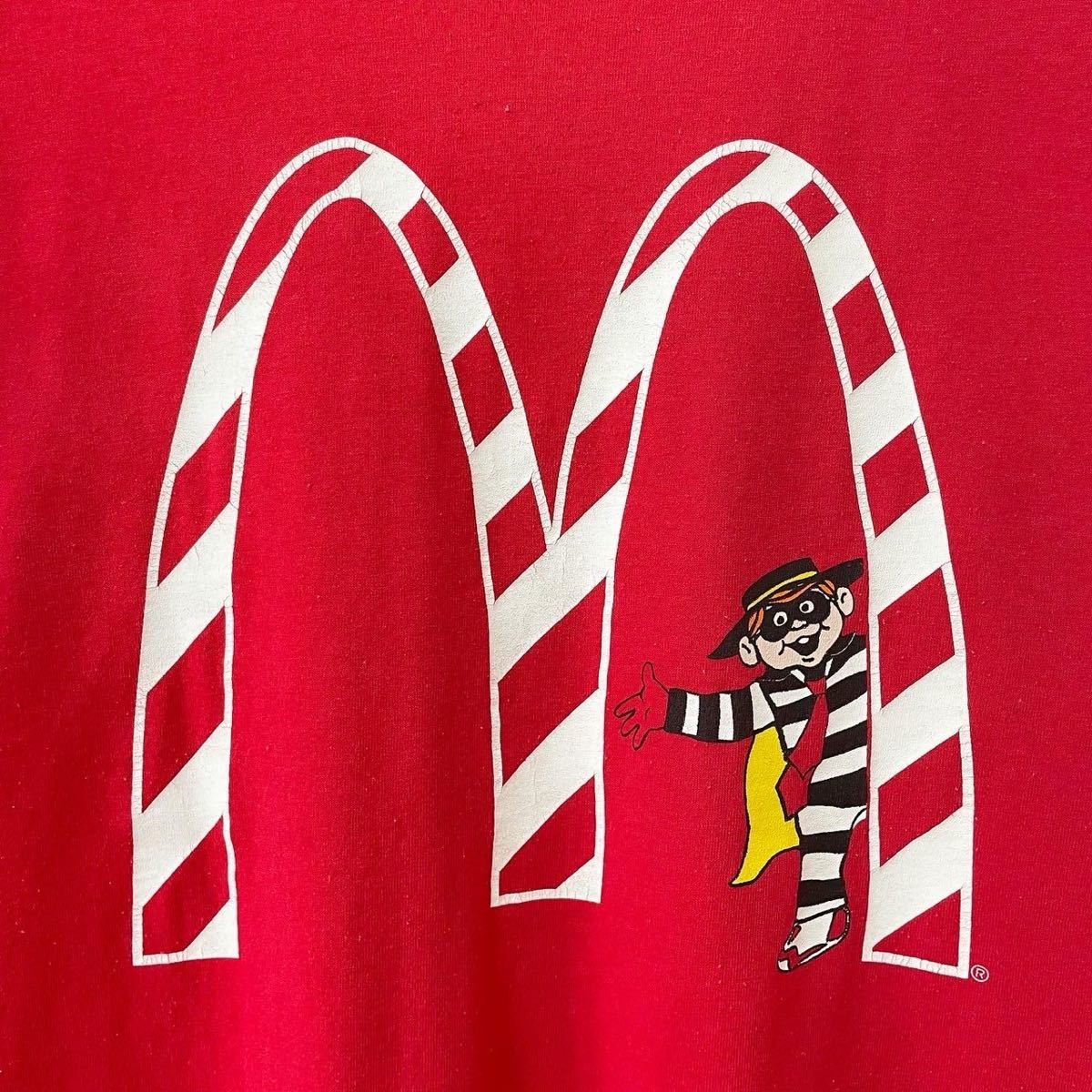 ■激レア■90s USA製 McDonald's ハンバーグラー Tシャツ M L マクドナルド 企業 ビンテージ_画像2