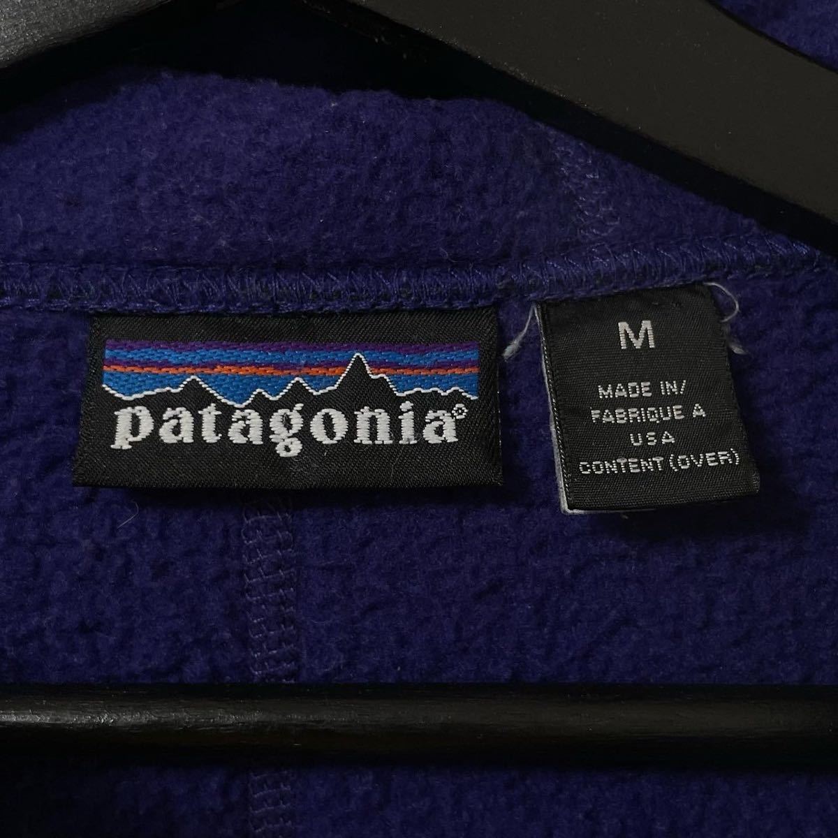 ■激レア 珍品■90s USA製 patagonia ライト ウェイト シンチラ フーテッド ジャケット フリース パーカー M LXL相当 パタゴニア_画像3