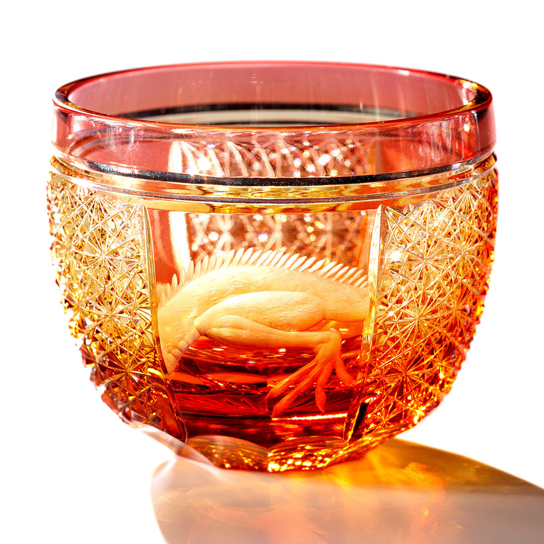 Jewel Kiriko ×花岡グラヴィール 赤龍レッドドラゴンの酒杯 琥珀金赤の画像6