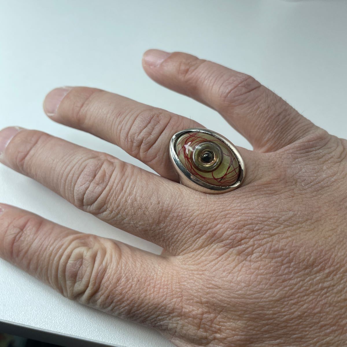 アレックスストリーター Rising Eye Ring 19号 ALEX STREETER エンジェルアイ 義眼 中古品_画像8