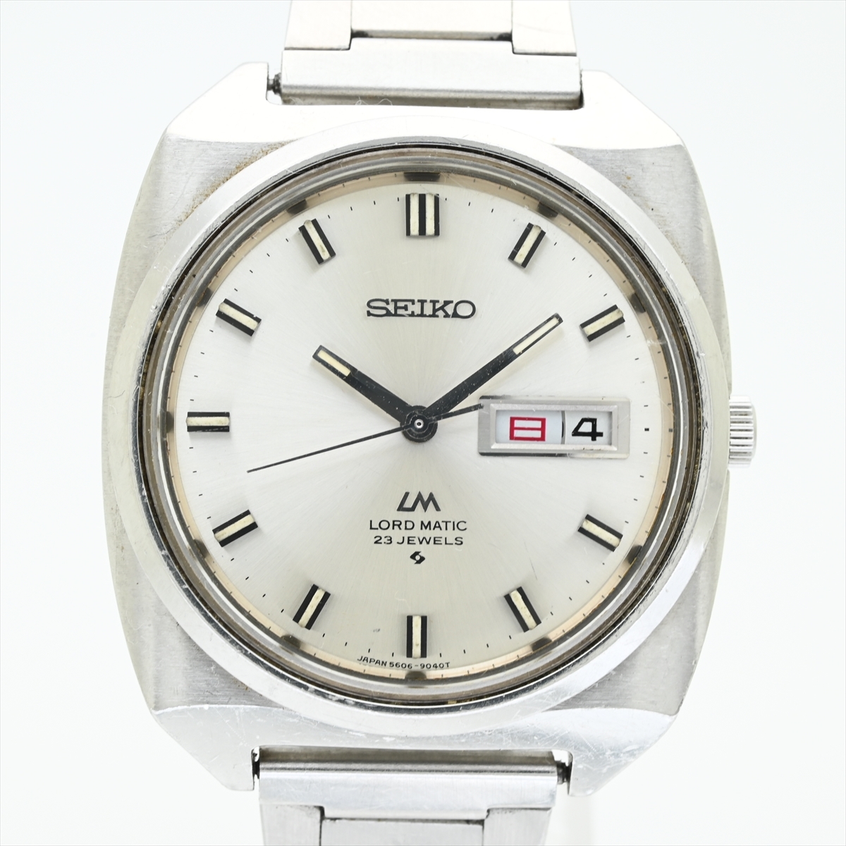 セイコー/ロードマチック●1969年製造 LM 5606-9030 メンズ腕時計 自動巻き ビンテージ SEIKO シルバー色 ビンテージ デイデイト_画像3