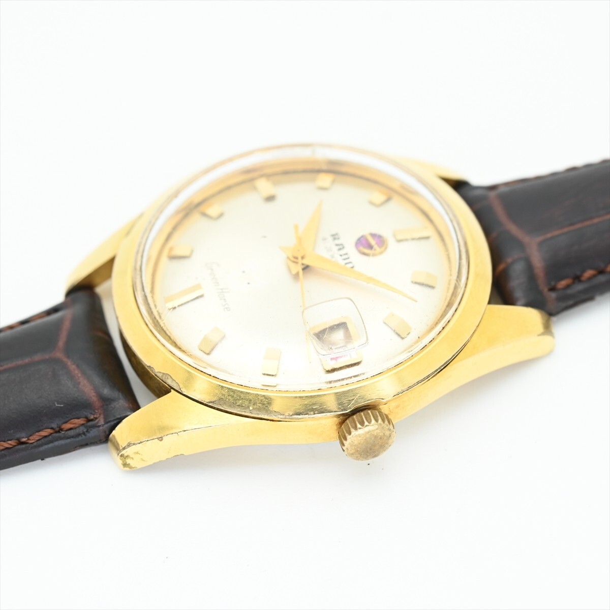 RADO/GOLDEN HORSE●41石 自動巻き Cal.1700/01 動作品 メンズ腕時計 ビンテージ 1円～ ラドー ゴールデンホース 1円 中古 アンティーク_画像5