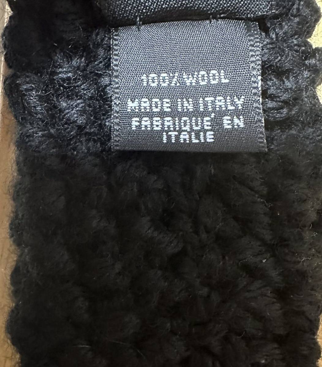 【500円スタート！】FENDI スクエアニットタイ ブラック WOOL100% Made in ITALY フェンディ_画像4