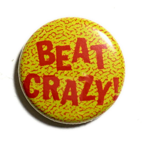 25mm 缶バッジ THE VIP's BEAT CRAZY Mods Power Pop Garage Punk psychedelic Rockabilly rock ’n’ rollの画像1
