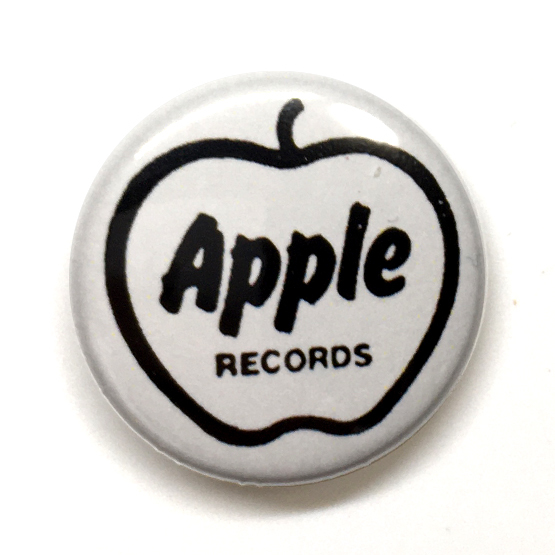 25mm 缶バッジ Apple Records 黒 アップル Beatles Badfinger Billy Prestonの画像1