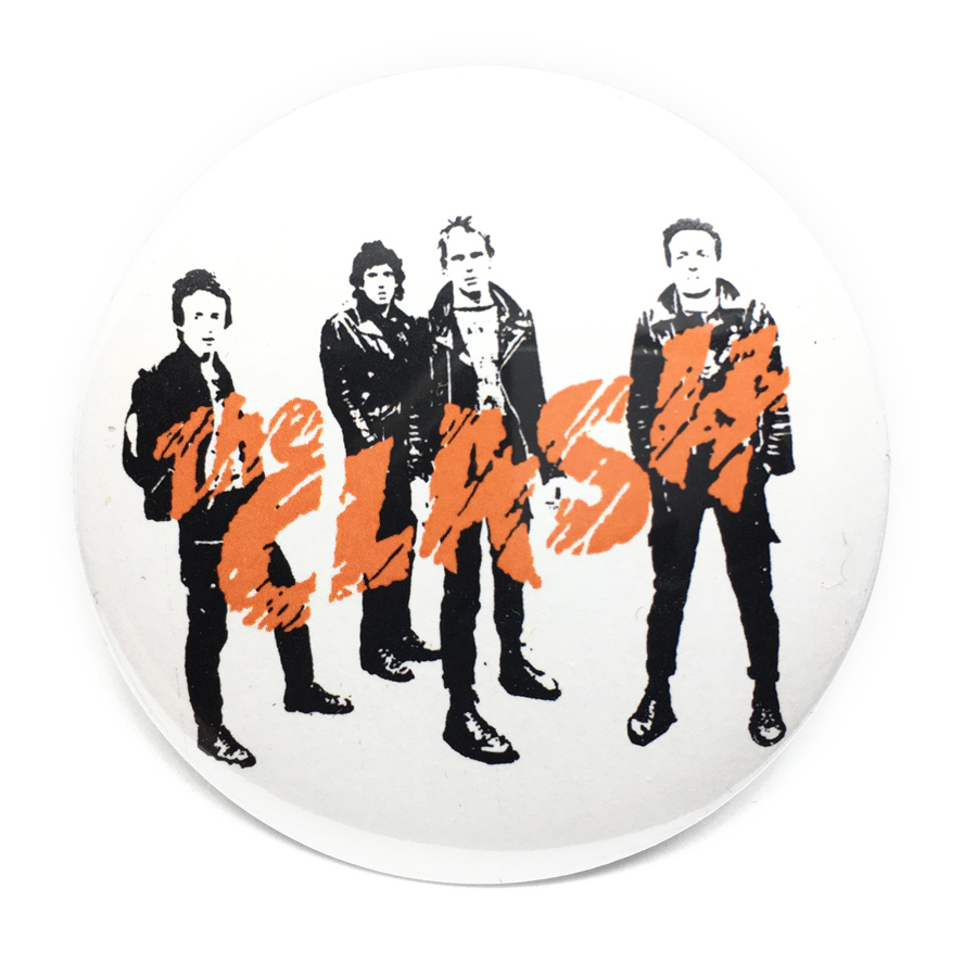 デカ缶バッジ 5.8cm The Clash クラッシュ Joe Strummer Mick Jones Paul Simonon Topper Headon Punk パンク_画像1
