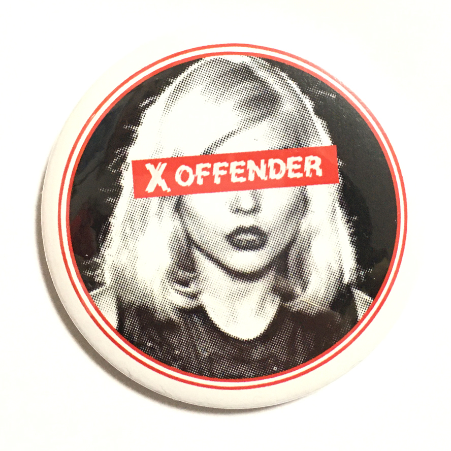 デカ缶バッジ 5.8cm BLONDIE X Offender ブロンディ Deborah Harry Power Pop パワーポップ Garage Punk ガレージパンク PUNK_画像1